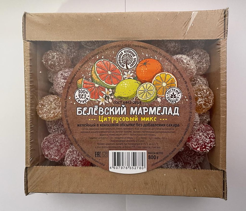  Мармелад белевский на фруктозе 800г "Цитрусовый микс"    в Фрязине