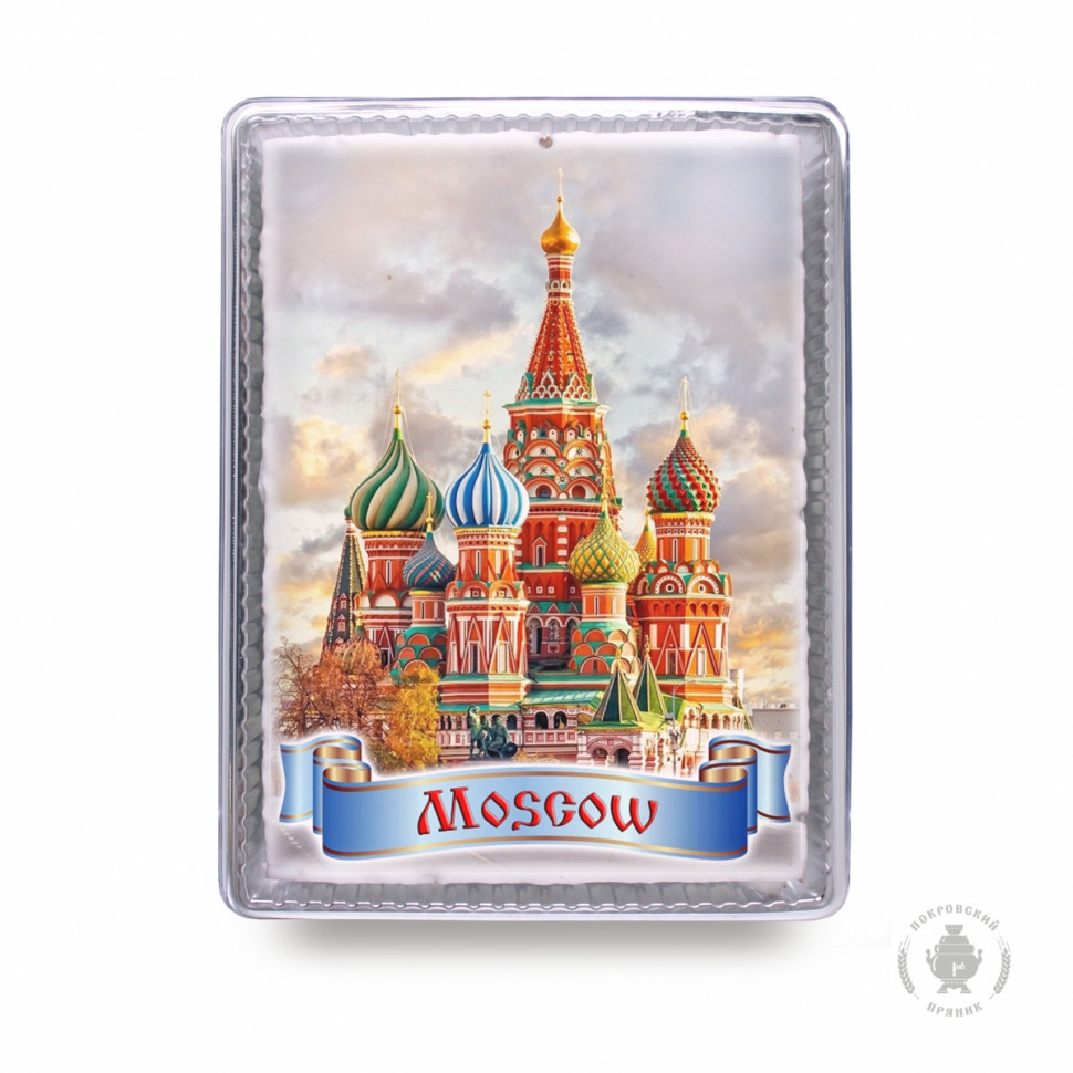  Пряник 600г MOSCOW с фотопечатью (в подарочной пластиковой упаковке)  в Фрязине